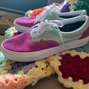 Vans size 8.5 purple and mint green